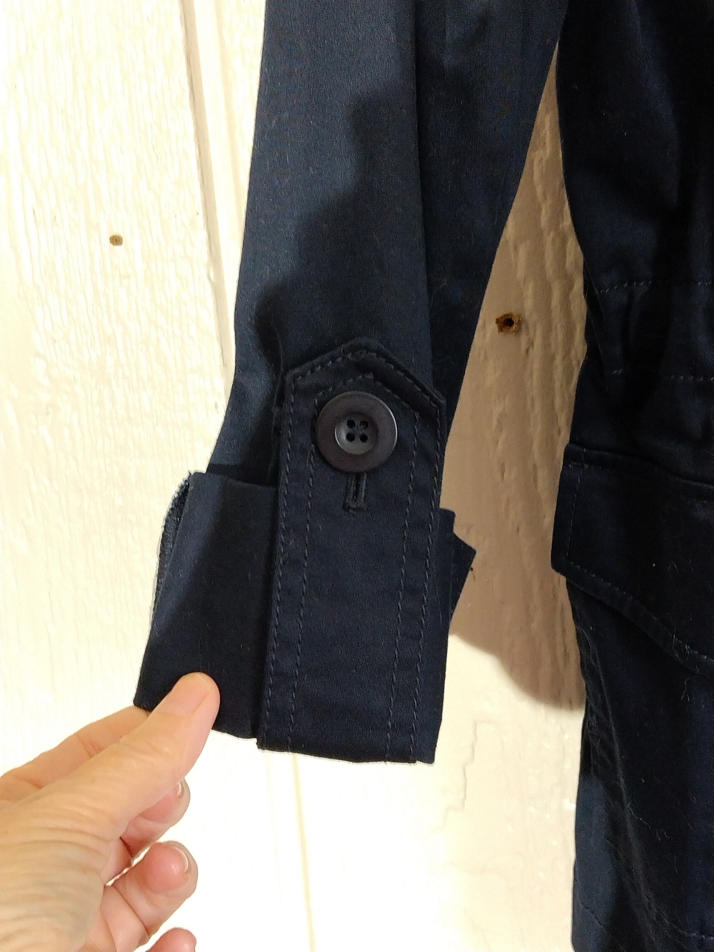 LOFT Navy Drawstring Utility Jacket - Picture 5 of 5